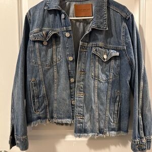 Lucky Brand Lg Classic Blue Jean frayed Jacket (dress not included)